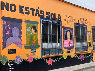 Se inaugur el Mural Feminista en el Polideportivo de Tlatlauquitepec.